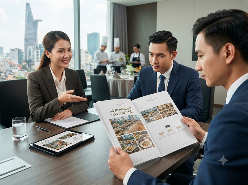 Hồ sơ năng lực giúp đơn vị nấu tiệc tiếp cận khách hàng lớn