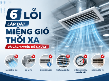 Những lỗi thường gặp khi lắp miệng gió thổi xa